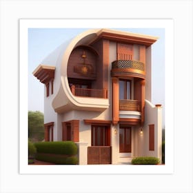 House Design In India Art Print