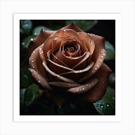 Raindrops On A Rose Art Print