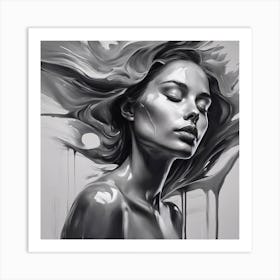 Black And White Painting 3 Art Print