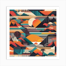 Abstract landscape Art Print