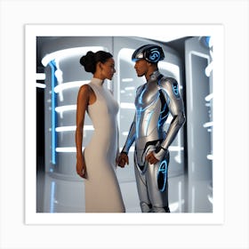 Futuristic Couple 25 Art Print