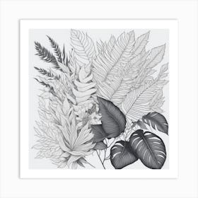 Ferns And Leaves myluckycharm Art Print