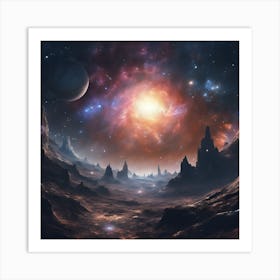 Space Landscape - Space Stock Videos & Royalty-Free Footage Art Print