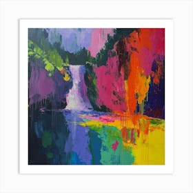 Colourful Abstract Plitvice Lakes National Park Croatia 2 Art Print