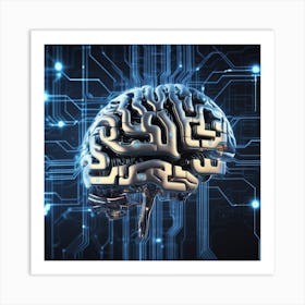 Artificial Intelligence Brain 7 Art Print