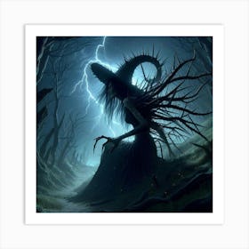 Witch In The Woods Art Print