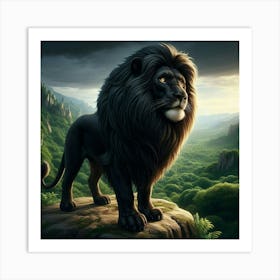 Lion In The Forest 68 Art Print