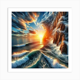 Ocean Sunset Art Print