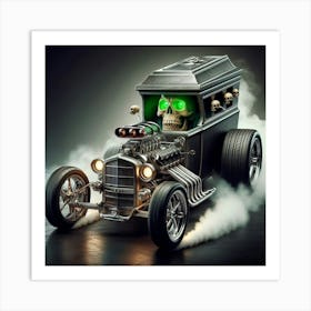 Skeleton Car 1 Art Print