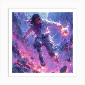 Girl With A Ball Art Print