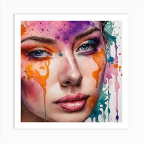 Watercolor Of A Woman 9 Art Print