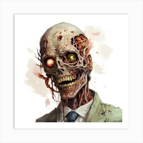 Zombie Businessman 1 Art Print