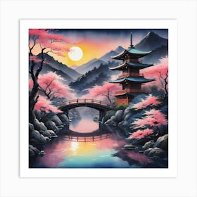 Japanese Pagoda Art Print