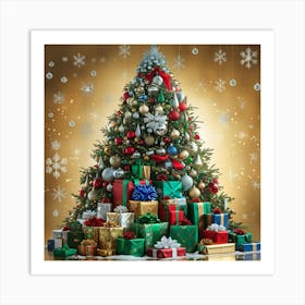 Leonardo Phoenix 10 A Majestic Christmas Tree Stands Tall Ador 3 Art Print