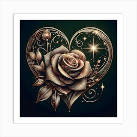 Heart Of Gold 6 Art Print