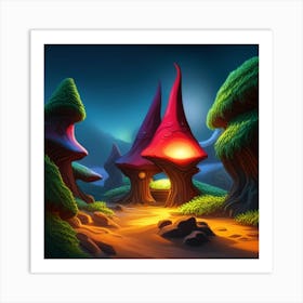 Gnome Village Art Print