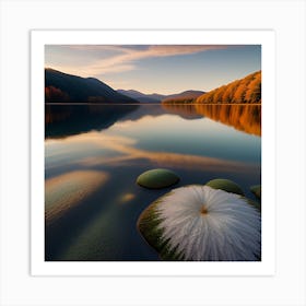 A Crisp Autumn Evening's Reflection Art Print