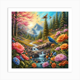 Lark In The Forest Art Print