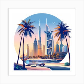 Dubai Cityscape Art Print