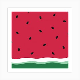 Minimalist Summer Watermelon Wallpaper Art Print