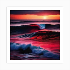 Sunset Over The Ocean 68 Art Print