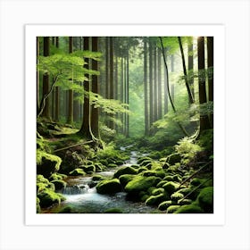 Mossy Forest 19 Art Print