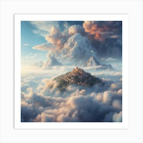 City In The Clouds Art Print