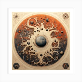 Cosmological Earth Fractal Art Print