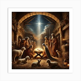 Nativity Christmas Art Print