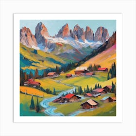 Dolomite Valley Art Print