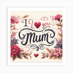 I love you mum Art Print