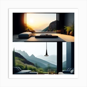 Modern Living Room Art Print