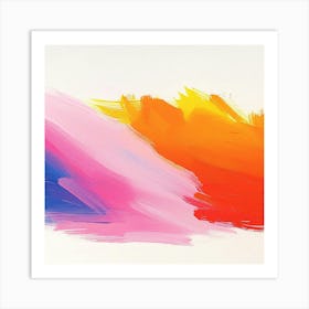 Abstract Brushstrokes 1 Art Print