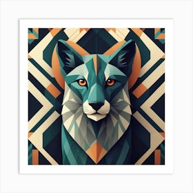 Abstract Fox 1 Art Print