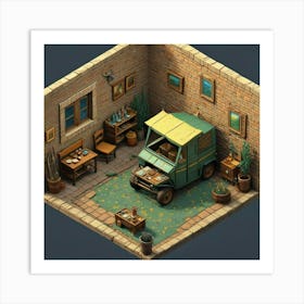 Isometric House 2 Art Print