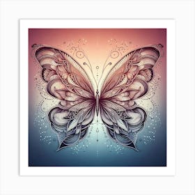 Symmetry Butterfly Art Art Print