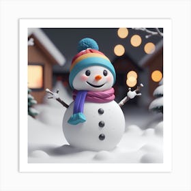 Snowman 7 Art Print