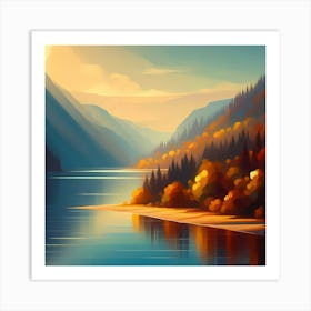 Autumn Landscape Painting 7 Art Print