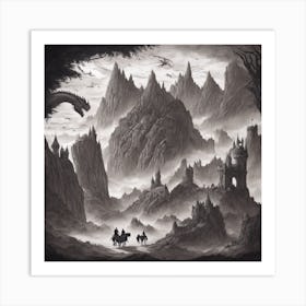 Castle In The Fog Art Print