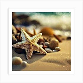 Starfish On The Beach 7 Art Print