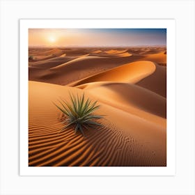 Sunset In The Desert 3 Art Print