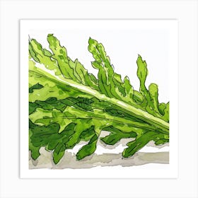 Kale Watercolor Art Print