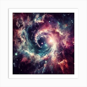 A mesmerizing and otherworldly galaxy filled with stars and nebulas.2 Art Print