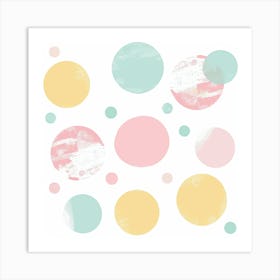 Pastel Polka Dots Art Print