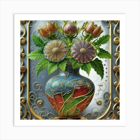 Vase Unique And Rare Decorative Antique 17 Art Print