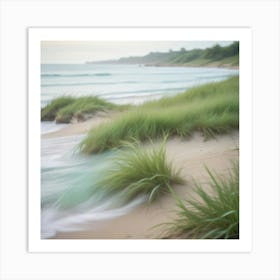 Grass On The Beach Art Print