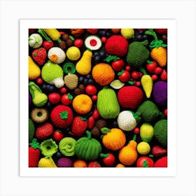 Crocheted Fruit 1 Art Print