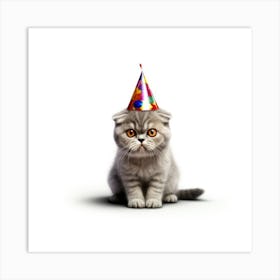 Birthday Cat 8 Art Print