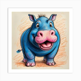 Hippo 32 Art Print