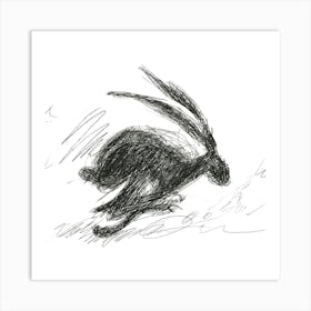 Hare Running Art Print